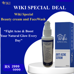 Wiki Special Anti Acne Serum & Whitening Face Wash Combo